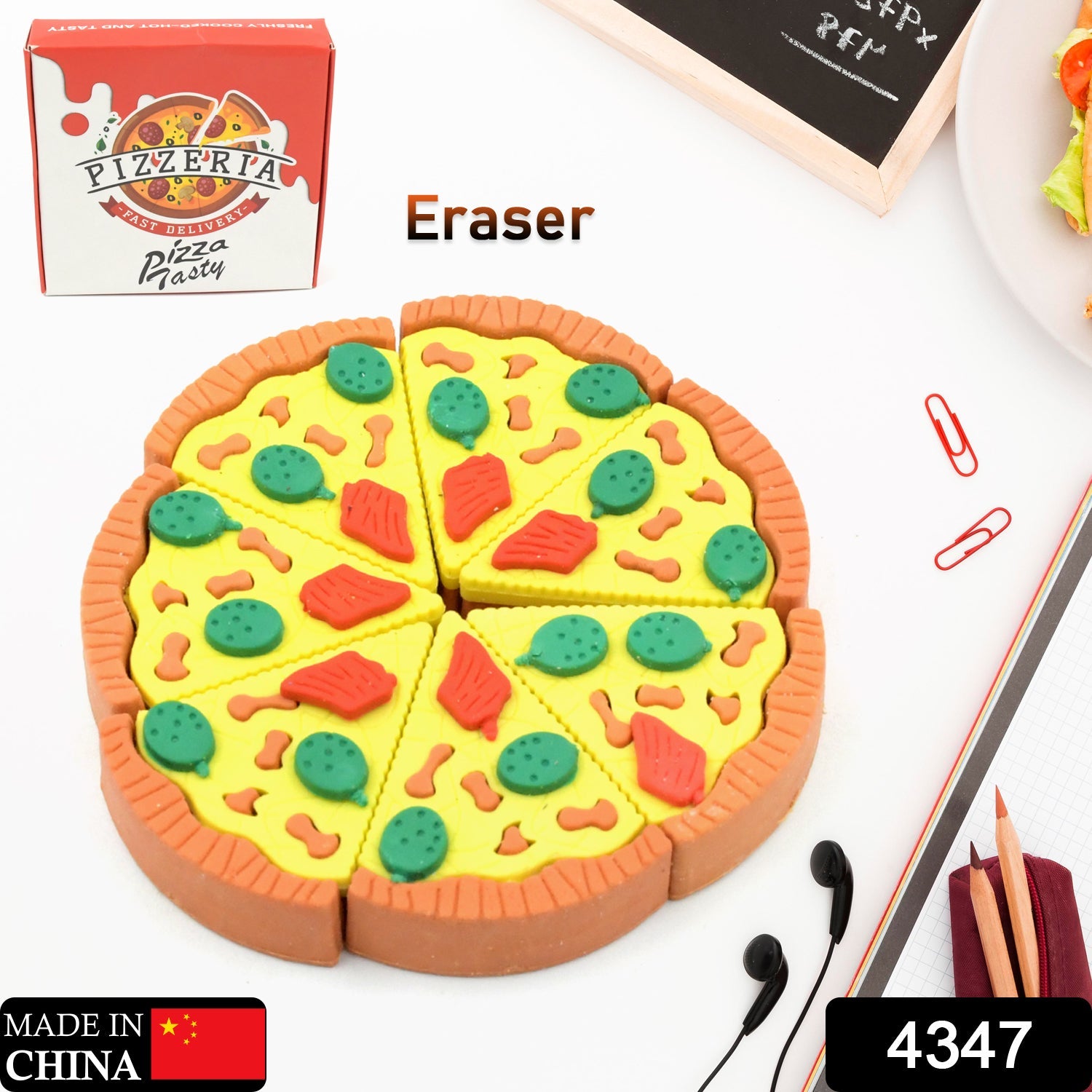 3D Pizza Slices Eraser Set – Fancy & Colorful Stationery for Kids & Gifts (7 slice) 3D Pizza Slices Eraser Set – Fancy & Colorful Stationery for Kids & Gifts (7 slice)